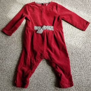 Zara baby velvet romper suit